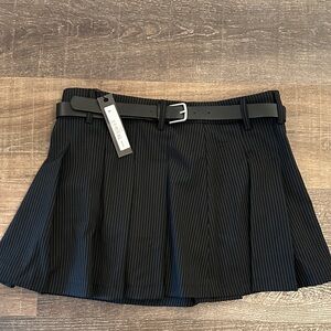 Steve Madden Black Pinstripe Mini Skirt